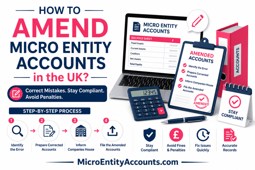 how to amend micro entity accounts in the UK